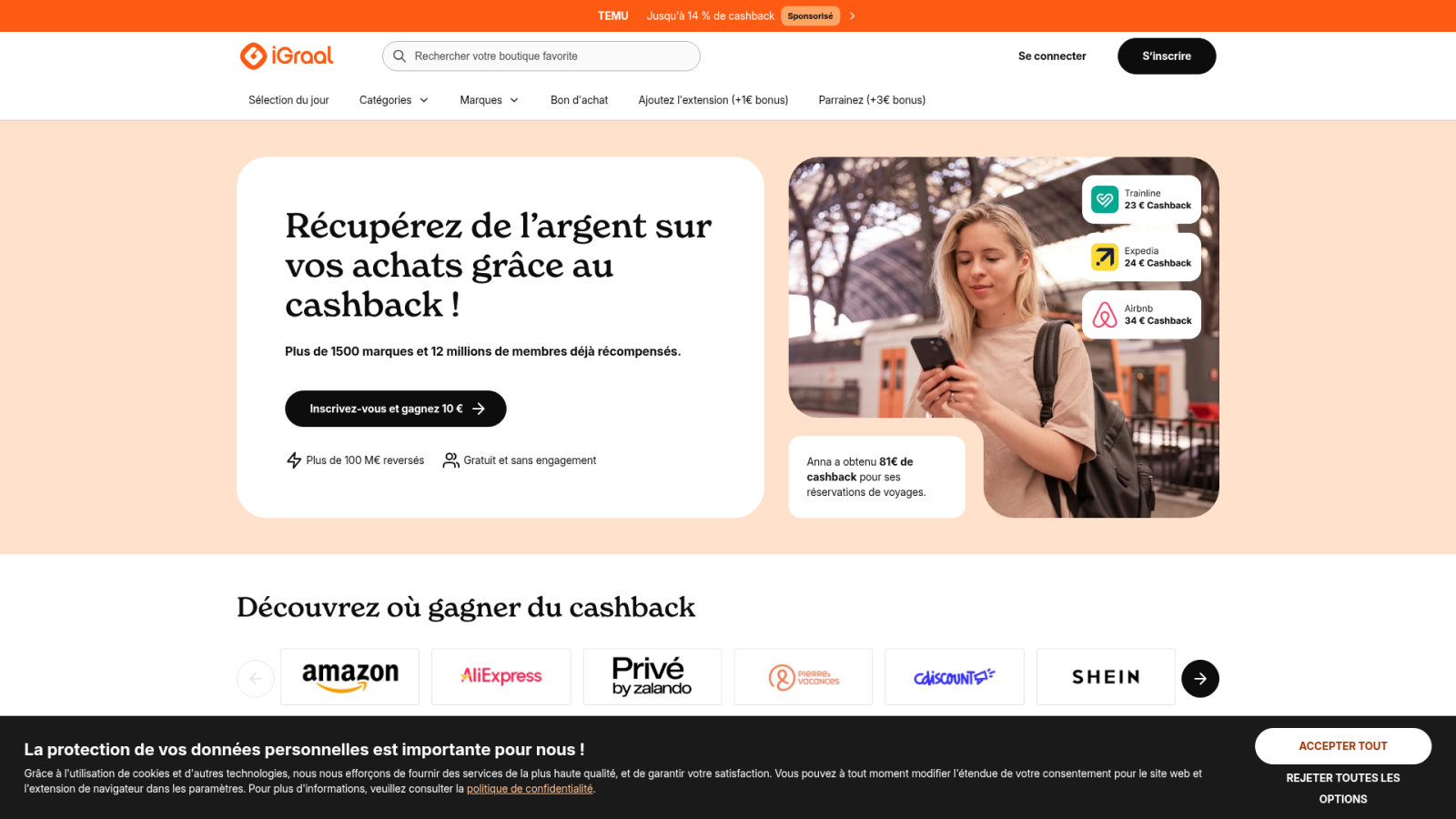 Le cashback dépend du suivi de l’achat puis de sa validation par le marchand